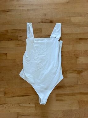 Abercrombie & Fitch White Square-Neck Bodysuit